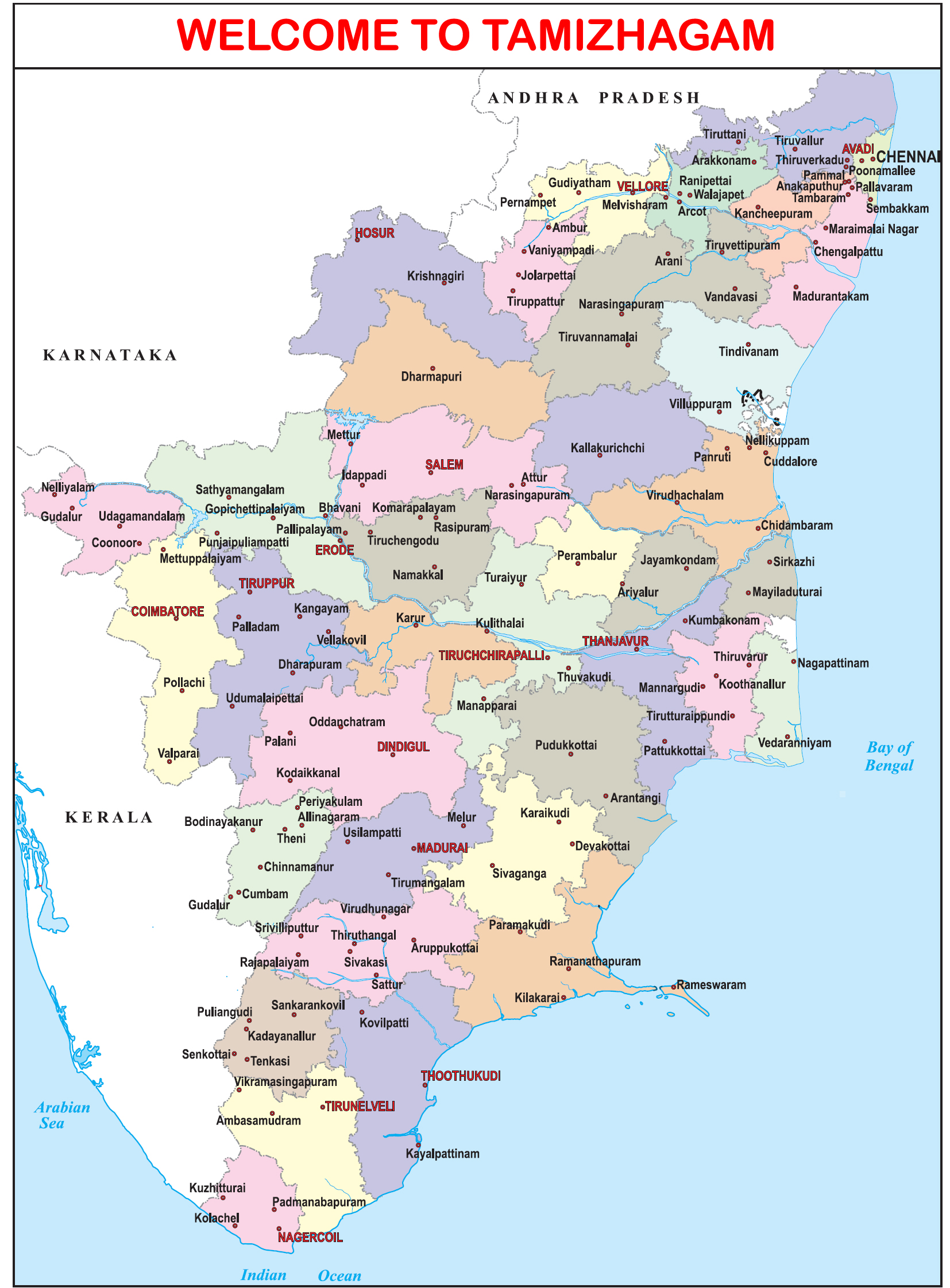Tamilnadu map Tamilnadu map